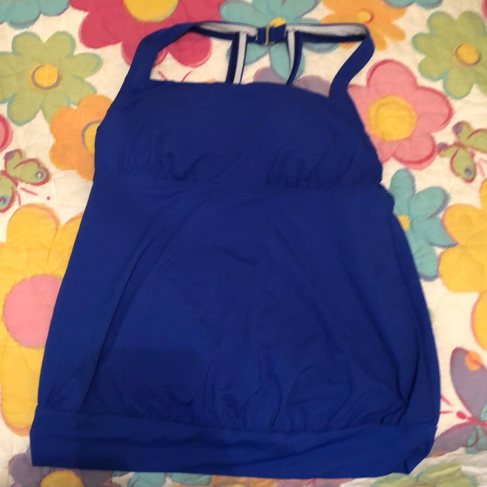 Lands End blouson swim top